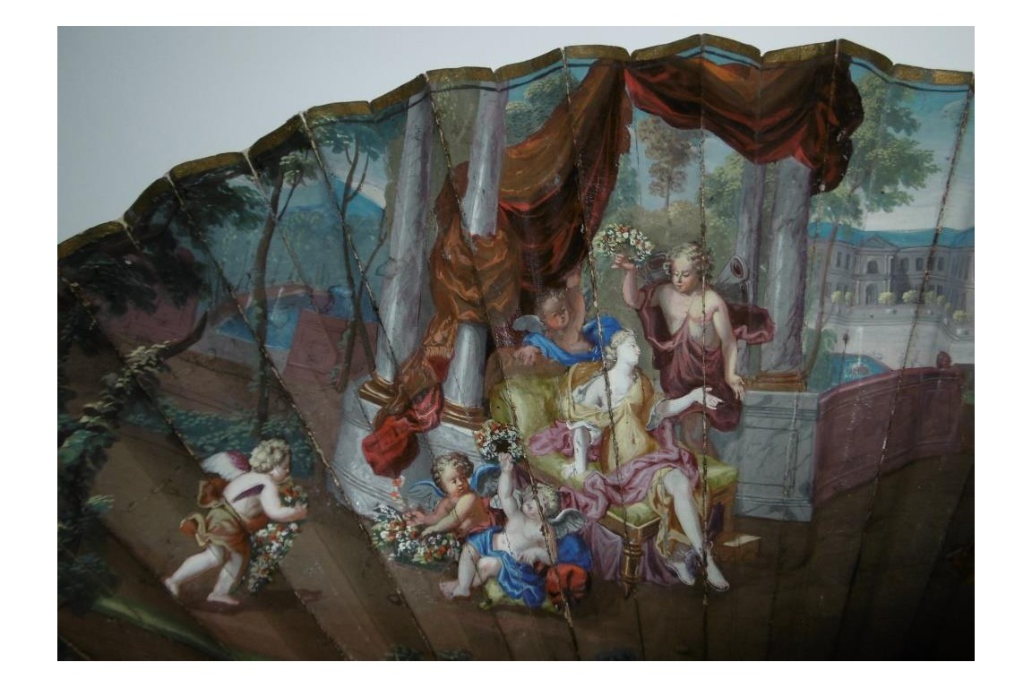 Flora and Zephyr, fan in the tate of Cotelle, circa 1690