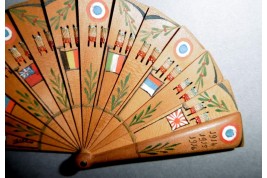 Allies' flags and Alsace, miniature patriotic fan, circa 1916