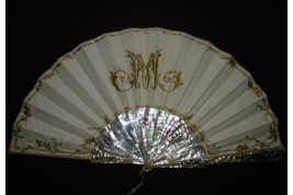 Wedding and festivities, fan by Mejanel, late 19th century