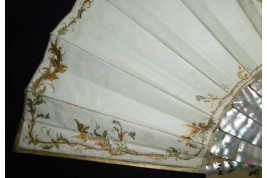 Mariage et réjouissance à la renaissance, éventail de Méjanel fin XIXème
