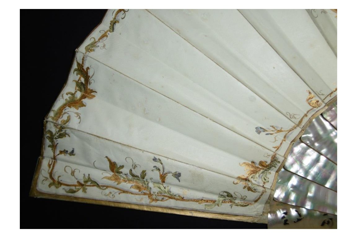 Mariage et réjouissance à la renaissance, éventail de Méjanel fin XIXème