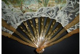 Dragonfly woman, fan by Lasellaz and Rodien circa 1900