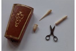 Miniature or doll sewing necessaire, 19th century