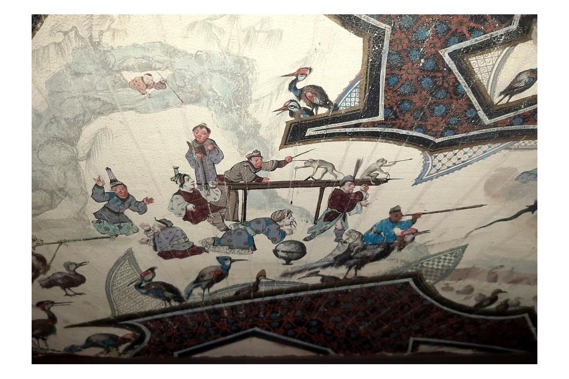 Comète de Halley, feuille d'éventail XVIIIème