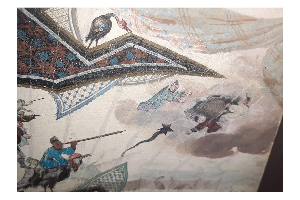 Comète de Halley, feuille d'éventail XVIIIème