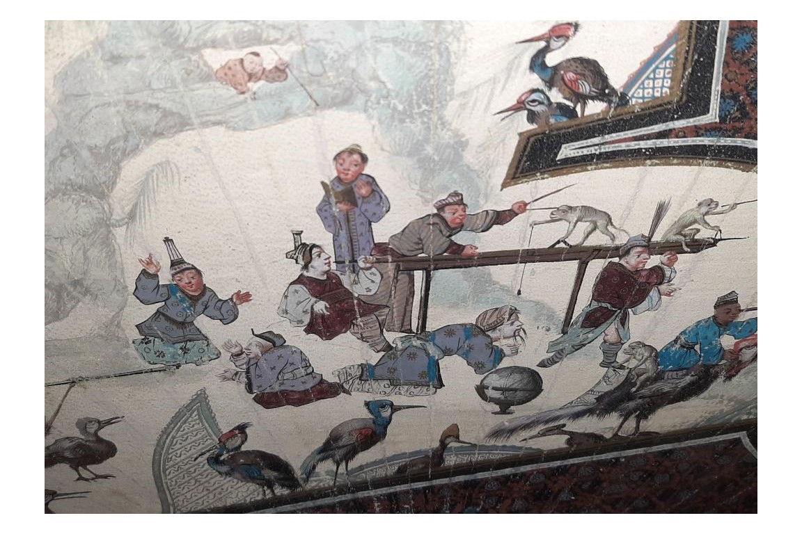 Comète de Halley, feuille d'éventail XVIIIème