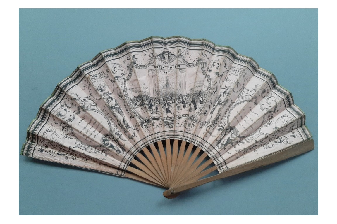 Memory of the fantastic evenings of the magician Cleverman, Robert-Houdin theatre, fan circa 1865