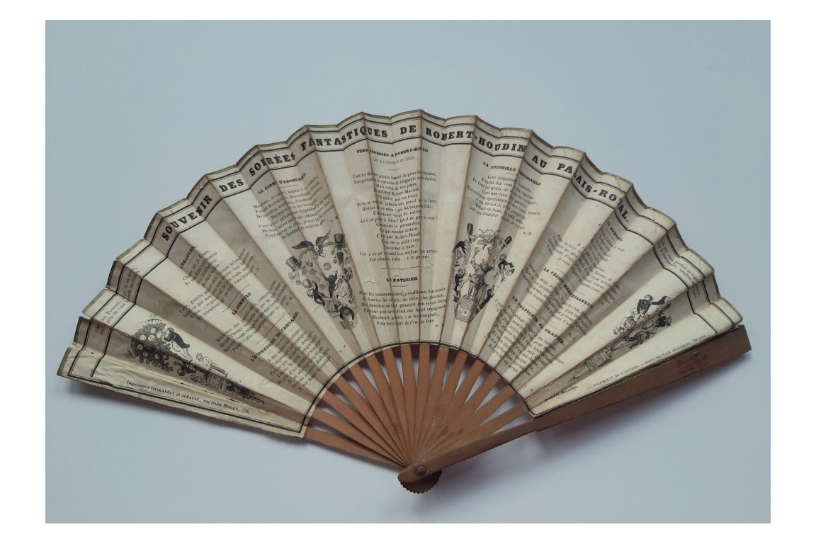 Memory of the fantastic evenings of the magician Cleverman, Robert-Houdin theatre, fan circa 1865