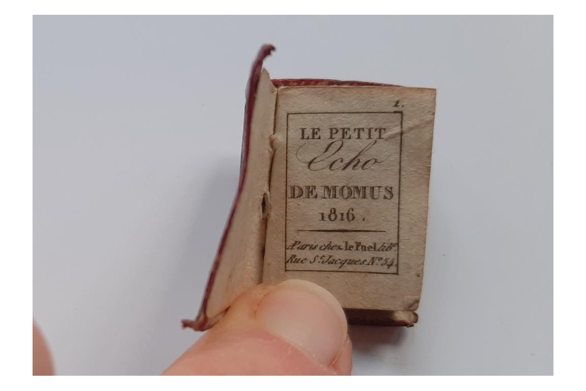 Le petit Echo de Momus, small book, minuscule, 1816