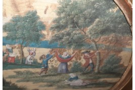 Pluie d'animaux, feuille déventail XVIIème siècle