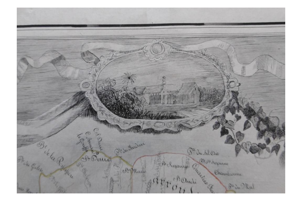 Ile de la Reunion, geographic map, 10 August 1852