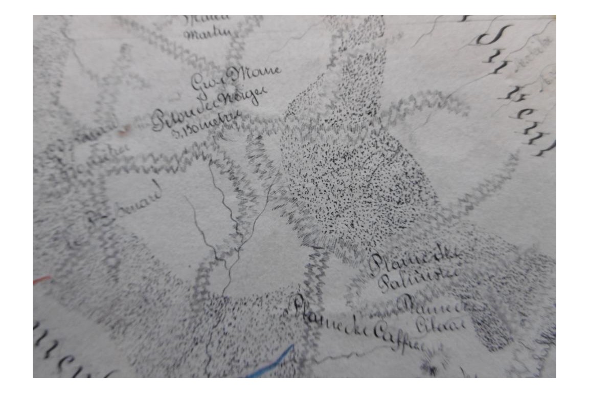 Ile de la Reunion, geographic map, 10 August 1852