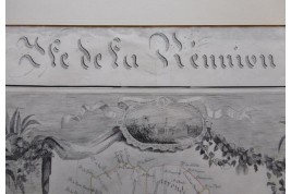 Lîle de la Réunion, carte géographique, 10 Août 1852