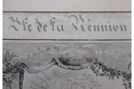 Ile de la Reunion, geographic map, 10 August 1852