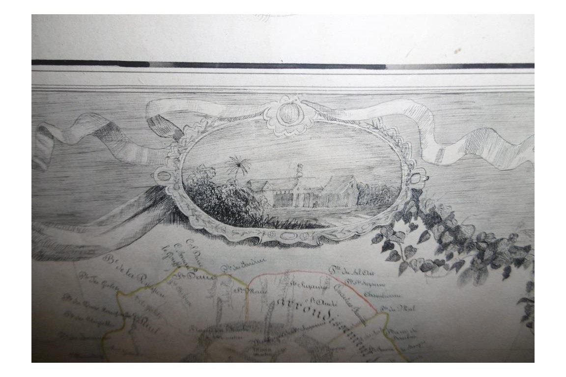 Ile de la Reunion, geographic map, 10 August 1852