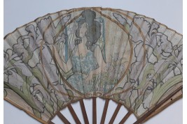 The iris woman, fan by Duvelleroy and Gendrot, circa 1900