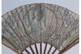 The iris woman, fan by Duvelleroy and Gendrot, circa 1900
