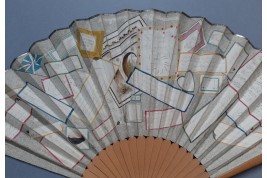 Jumble of rebus, trompe l'oeil, riddle... by John Cock, fan circa 1791