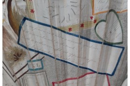 Jumble of rebus, trompe l'oeil, riddle... by John Cock, fan circa 1791