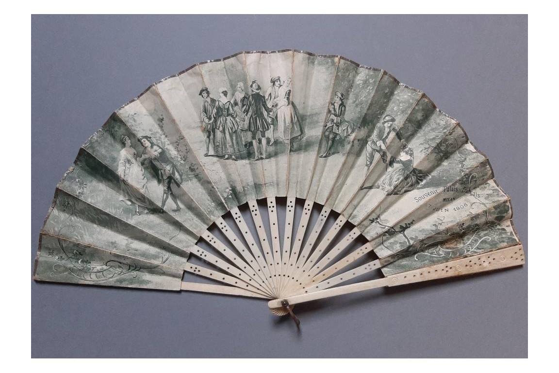 Souvenir du Palais Français à l'Exposition Internationale de Milan, éventail de 1906