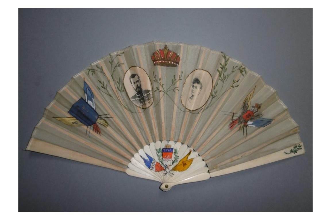 The Franco-Russian Alliance, commemorative fan circa 1896