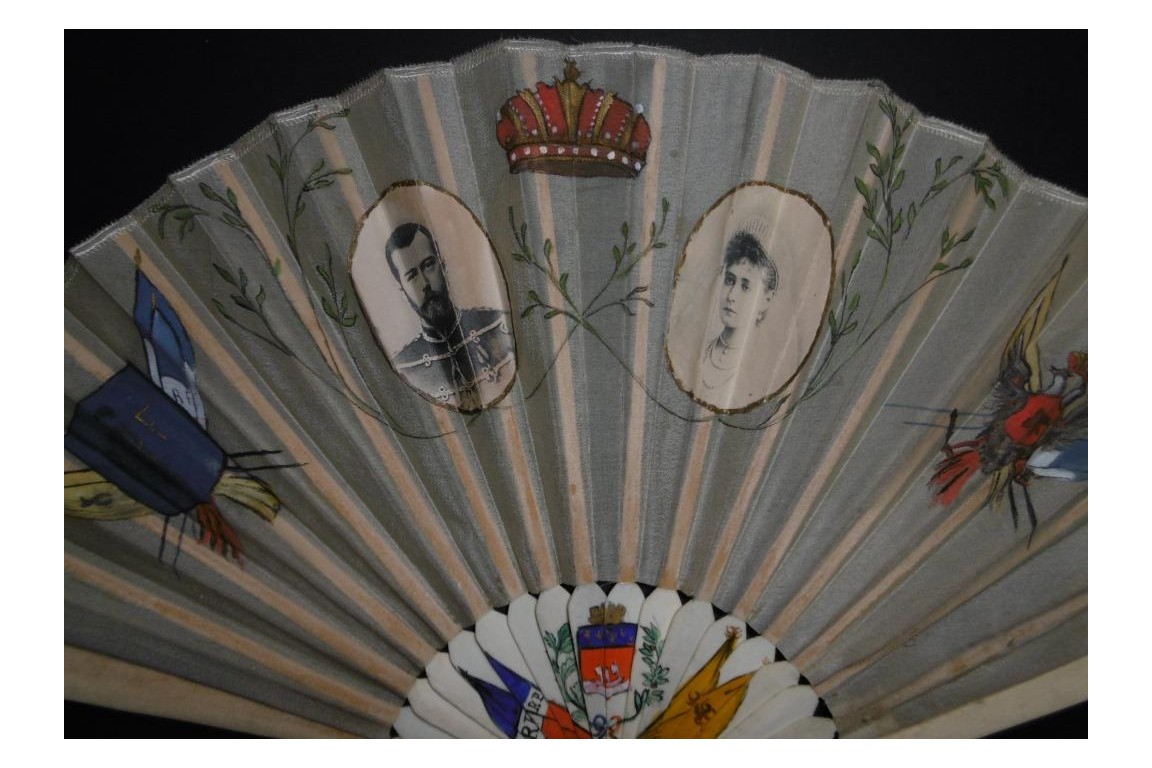 The Franco-Russian Alliance, commemorative fan circa 1896