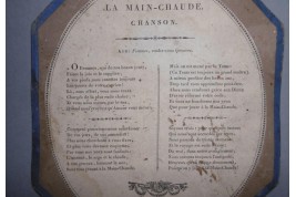 La main-chaude, fixed fan circa 1800-1815