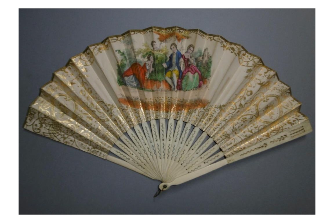 Mirror fan, circa 1850