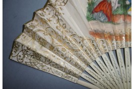 Mirror fan, circa 1850