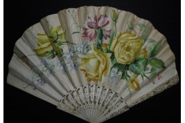 Bouquet, éventail vers 1900