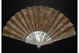 Cashmere flowers, fashion fan,  late 19th century