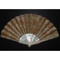 Cashmere flowers, fashion fan,  late 19th century