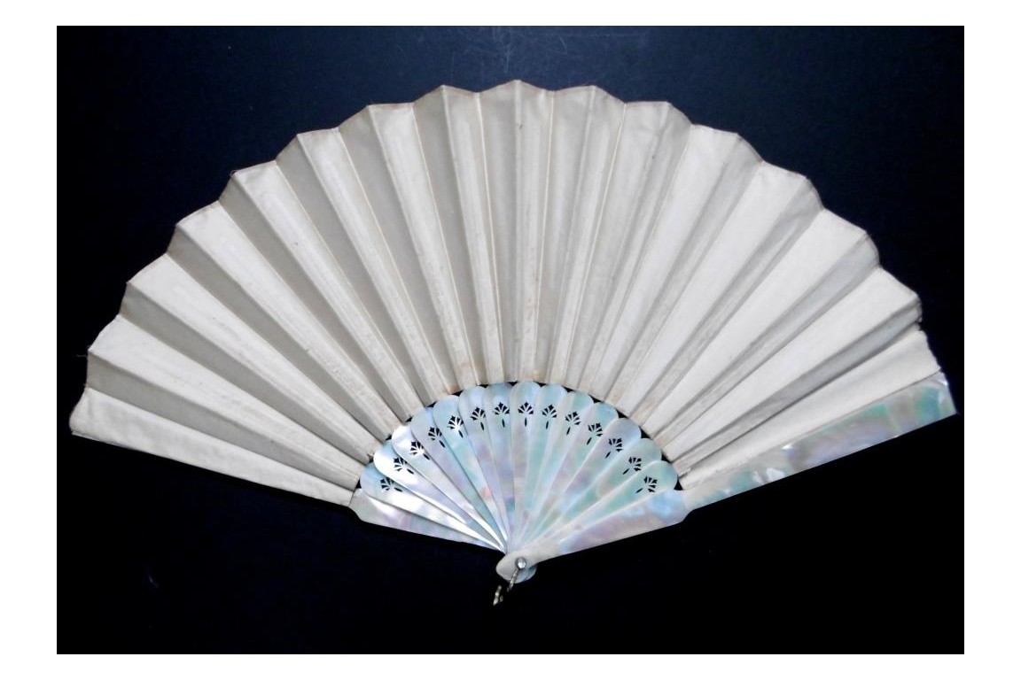 Cashmere flowers, fashion fan,  late 19th century