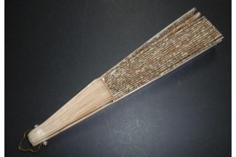 Cashmere flowers, fashion fan,  late 19th century