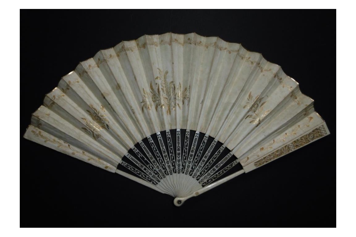 Viva Quiroga ! Spanich fan, circa 1820-30