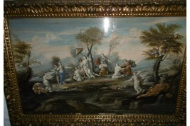 The Finding of Moses, fan leaf, late 17th ealy 18th century