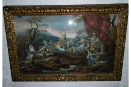 Rape of the Sabine, fan leaf, late 17th ealy 18th century
