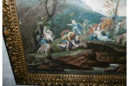 Rape of the Sabine, fan leaf, late 17th ealy 18th century