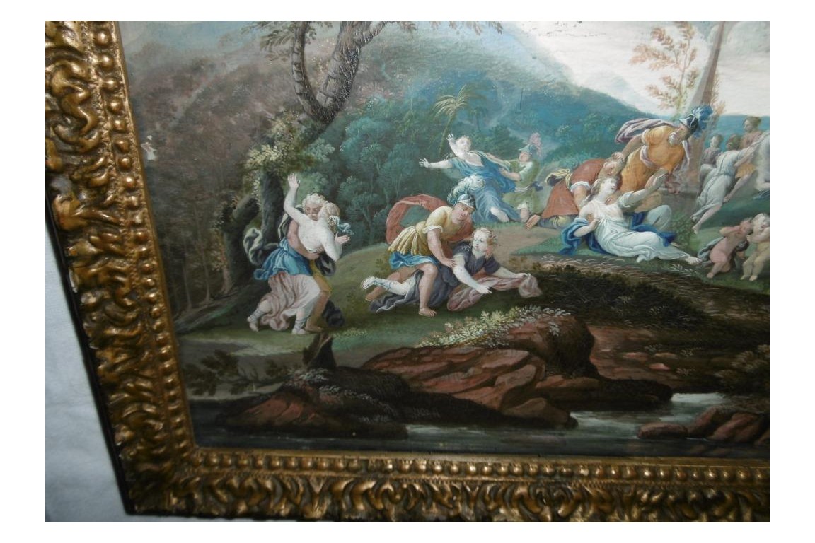 Rape of the Sabine, fan leaf, late 17th ealy 18th century