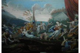 Rape of the Sabine, fan leaf, late 17th ealy 18th century