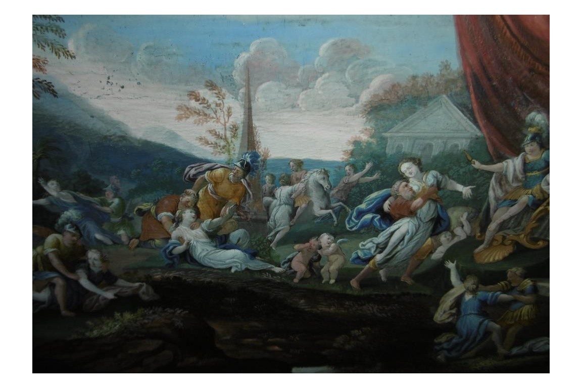 Rape of the Sabine, fan leaf, late 17th ealy 18th century