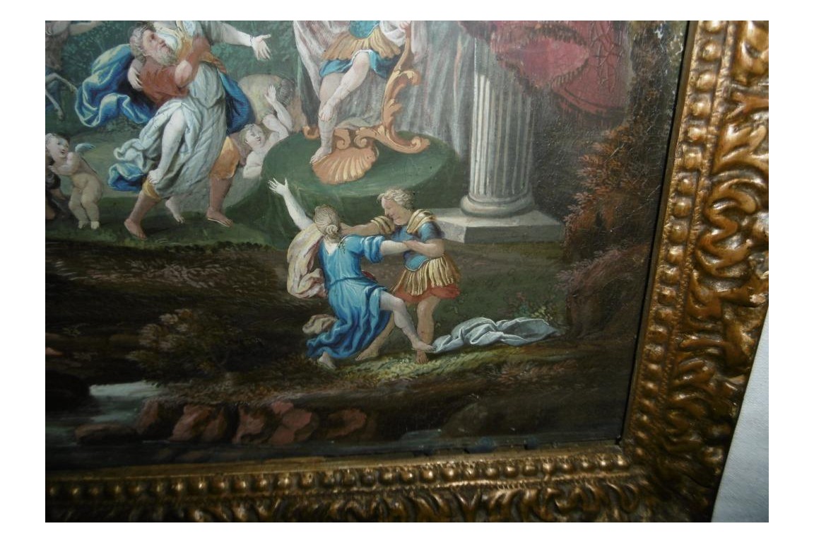Rape of the Sabine, fan leaf, late 17th ealy 18th century