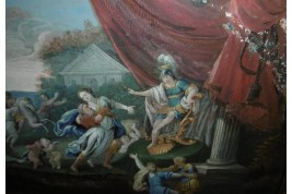 Rape of the Sabine, fan leaf, late 17th ealy 18th century