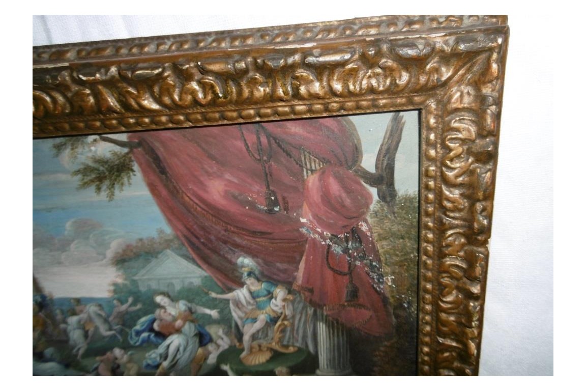 Rape of the Sabine, fan leaf, late 17th ealy 18th century