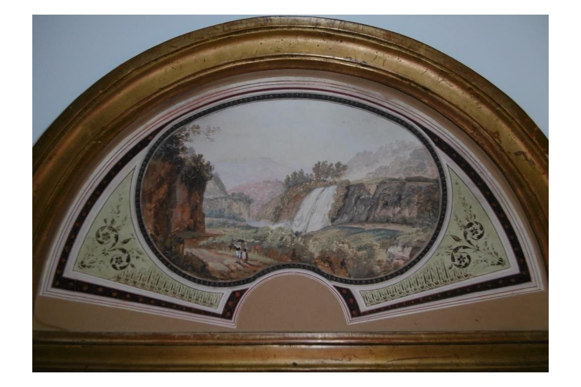 Cascade de Tivoli, feuille d'éventail vers 1800