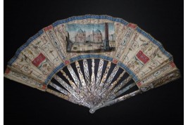 Piazza del Popolo, Grand Tour fan, circa 1780-90