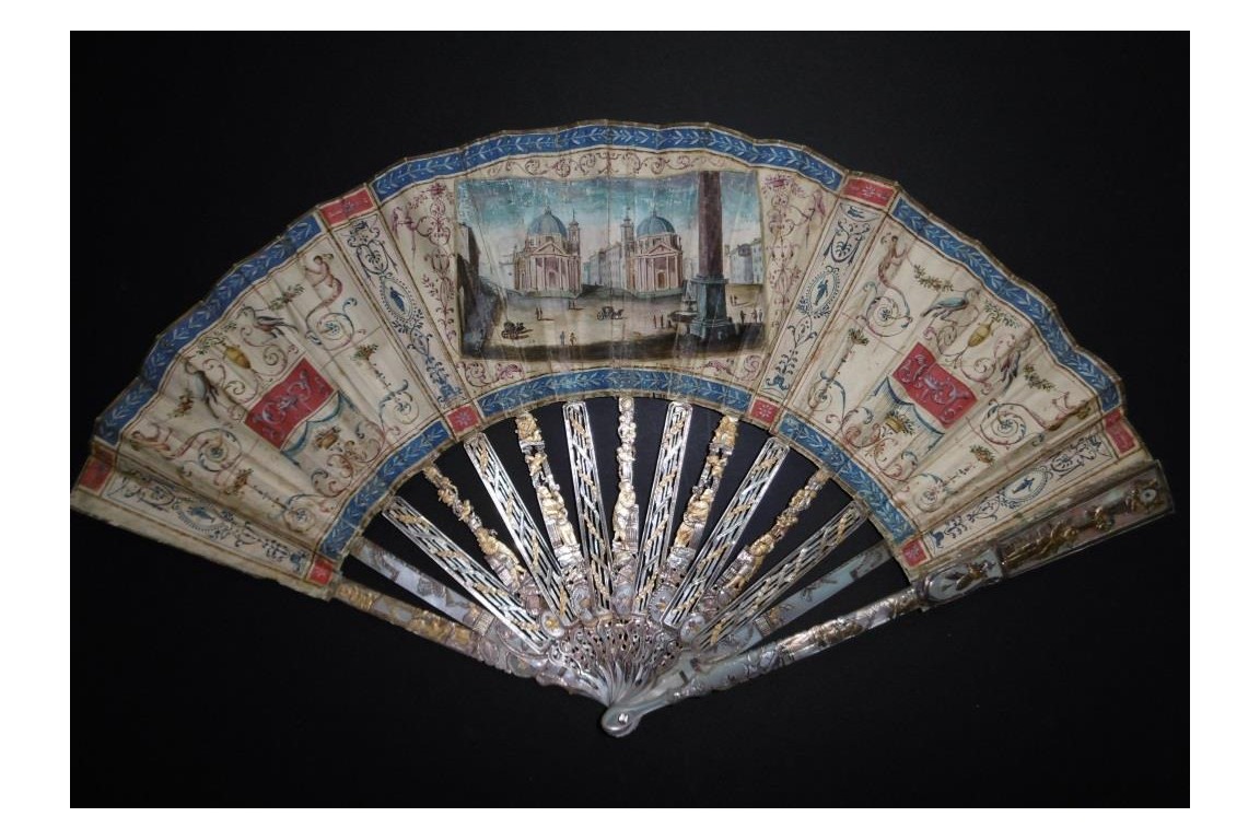 Piazza del Popolo, Grand Tour fan, circa 1780-90