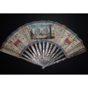 Piazza del Popolo, Grand Tour fan, circa 1780-90