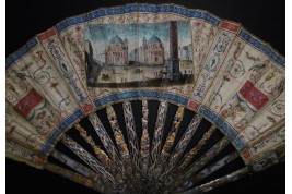 Piazza del Popolo, Grand Tour fan, circa 1780-90
