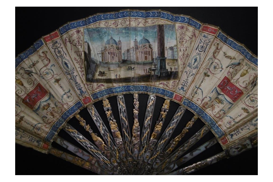 Piazza del Popolo, Grand Tour fan, circa 1780-90